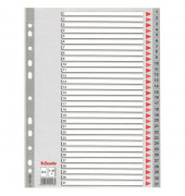 Kunststoffregister 100108, 1 bis 31, A4, 120µm, graue Taben, 31-teilig