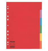 Kartonregister 100200, 6-teilig blanko, A4, 160 g/m&sup2;, farbige Taben, 6-teilig