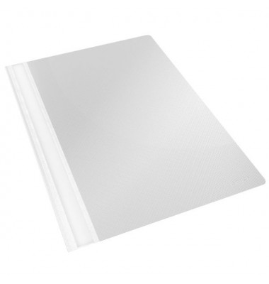 Schnellhefter 28321, A4, weiß, Kunststoff, Vorderdeckel transparent