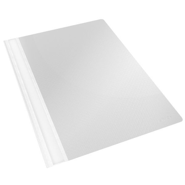 25 Stück Esselte Schnellhefter VIVIDA 28321, A4, weiß, Kunststoff, 80g, Vorderdeckel transparent 5902812283211 Esselte