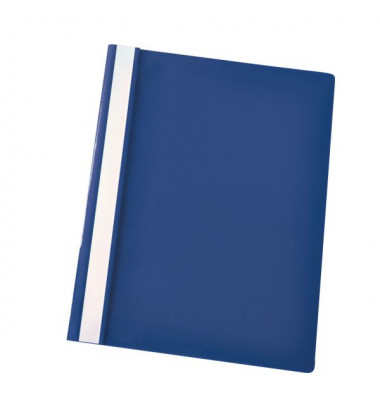 Schnellhefter VIVIDA 28315, A4, dunkelblau, Kunststoff, 80g, Vorderdeckel transparent