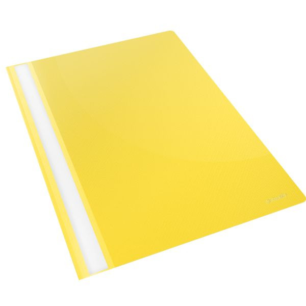 25 Stück Esselte Schnellhefter VIVIDA 28318, A4, gelb, Kunststoff, 80g, Vorderdeckel transparent 5902812283181 Esselte