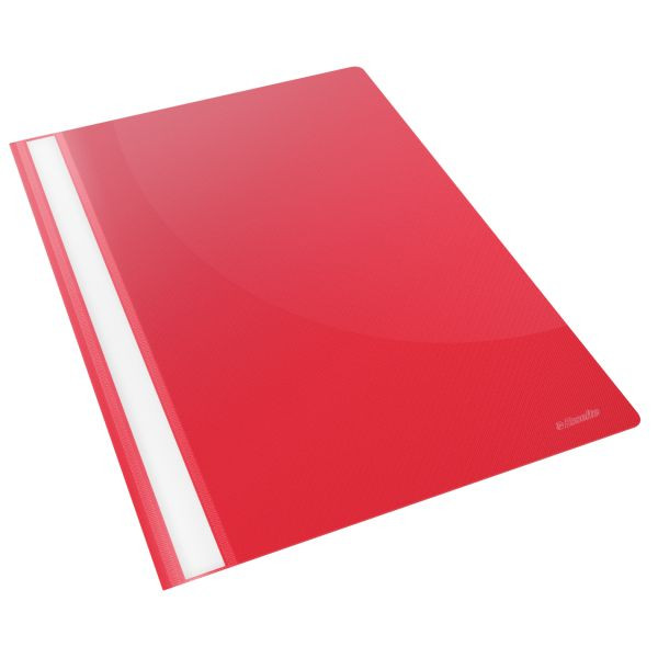 25 Stück Esselte Schnellhefter VIVIDA 28316, A4, rot, Kunststoff, 80g, Vorderdeckel transparent 5902812283167 Esselte