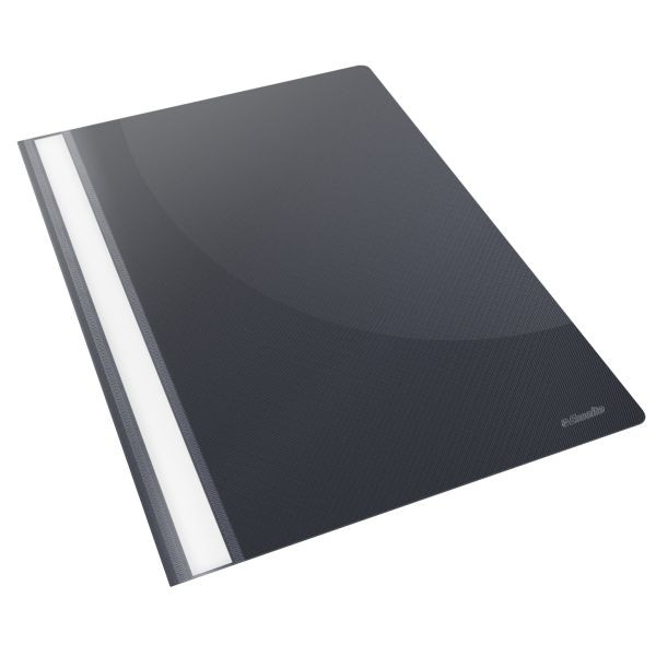 25 Stück Esselte Schnellhefter VIVIDA 28320, A4, schwarz, Kunststoff, 80g, Vorderdeckel transparent 5902812283204 Esselte