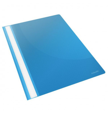 Schnellhefter 28322, A4, hellblau, Kunststoff, Vorderdeckel transparent