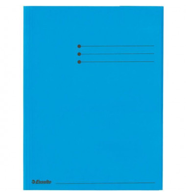 Jurismappe Esselte Rainbow - Serie 44224, A4 blau Karton 224g, mit 3 Einschlagklappen