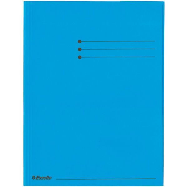 25 Stück Esselte Jurismappe 44224, A4 blau Karton 224g, mit 3 Einschlagklappen 5411313442244 Esselte