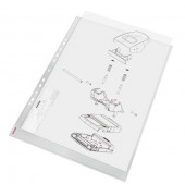 Prospekth&uuml;llen Standard Plus 47181, A3 hoch transluzent genarbt, oben offen, 0,09mm