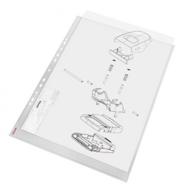 Prospekth&uuml;llen Standard Plus 47181, A3 hoch transluzent genarbt, oben offen, 0,09mm
