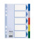 Kunststoffregister 15264 blanko A5 0,12mm farbige Taben 5-teilig