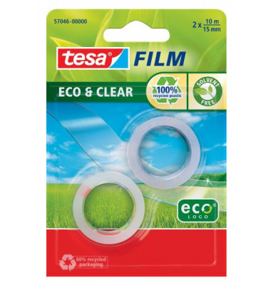 Klebeband Eco & Clear 57046-00000-00, 15mm x 10m, transparent