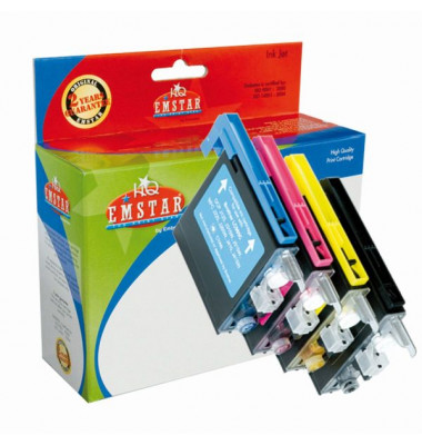 Druckerpatrone B60 (kompatibel zu brother LC-985BK), schwarz/cyan/magenta/gelb, ca. 510 / 3 x 440 Seiten