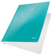 Schnellhefter WOW 3001-00-51, A4, eisblau metallic, Karton, 250g, Vorderdeckel opak
