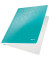 Schnellhefter WOW 3001-00-51, A4, eisblau metallic, Karton, 250g, Vorderdeckel opak
