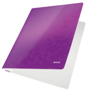 Schnellhefter WOW 3001-00-62, A4, violett metallic, Karton laminiert, 250g, Vorderdeckel opak