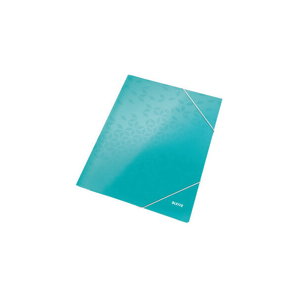 4002432104222 - Eckspannmappe WOW 3982-00-51 A4 eisblau PP-laminierter Karton 300g mit 3 Einschlagklappen 4002432104222 Leitz
