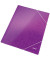 Eckspannmappe WOW 3982-00-62, A4 violett Karton / PP Folie 300g, f&uuml;r ca. 250 Blatt  (80 g/m&sup2;), mit 3 Einschlagklappen