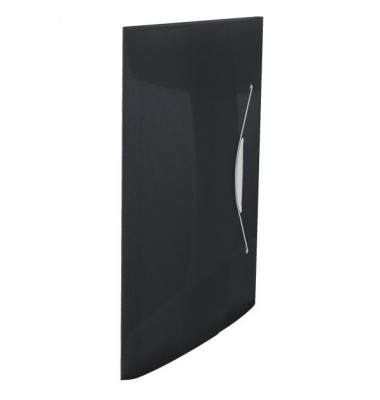 Eckspannmappe Vivida 624043, A4 schwarz Polypropylen (PP) -, f&uuml;r ca. 150 Blatt  (80 g/m&sup2;), mit 3 Einschlagklappen