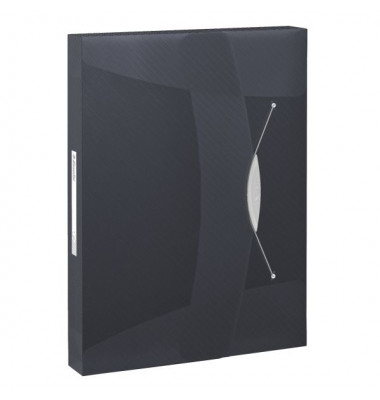 Heftbox 624049, A4 schwarz, 40mm Füllhöhe, Polypropylen 80g