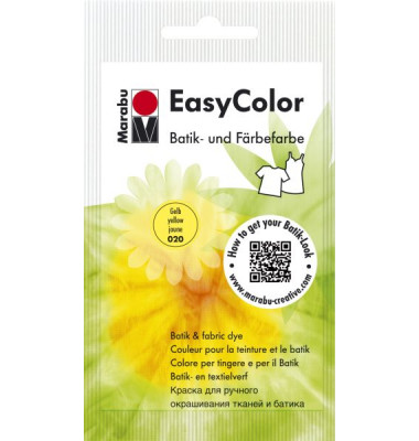 Batik- und Färbefarbe Easy Color 17350 022 020, gelb, 25g
