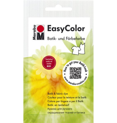 Batik- und Färbefarbe Easy Color 17350 022 031, scharlachrot, 25g