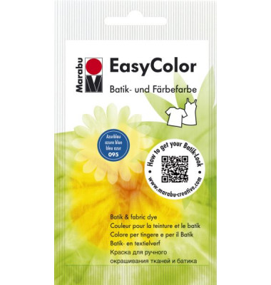 Batik- und Färbefarbe Easy Color 17350 022 095, azurblau, 25g Batik- und Färbefarbe Easy Color 17350 022 095, azurblau, 25g
