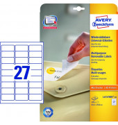 Etiketten L4737REV-10, weiß 63,5x29,6mm, rechteckig, 