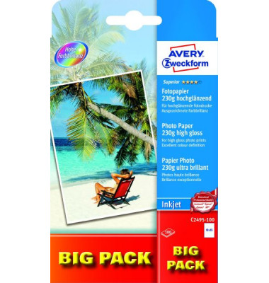 C2495-100 A6 100Bl Inkjet Fotopapier 10x15cm 230g