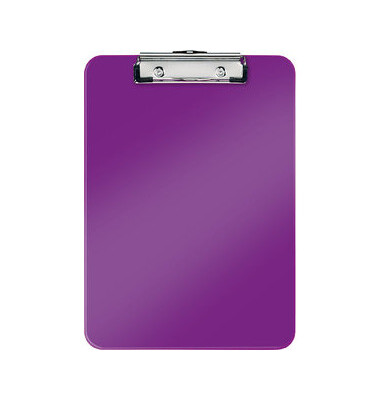Klemmbrett WOW 3971-00-62, A4, violett metallic, PS (Polystyrol), inkl Aufhängeöse