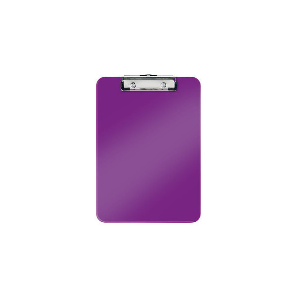 10 Stück Leitz Klemmbrett WOW 3971-00-62, A4, violett metallic, PS (Polystyrol), inkl Aufhängeöse 4002432107315 Leitz