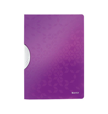Klemmhefter WOW 4185-00-62, A4 violett, für ca. 30 Blatt, Polypropylen (PP)