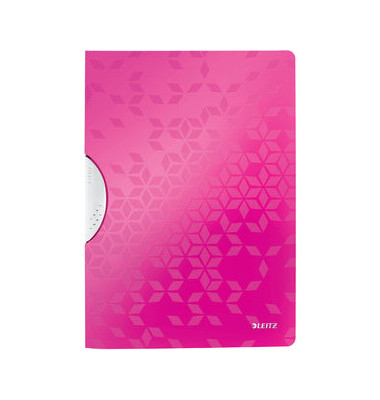 Klemmhefter WOW 4185-00-23, A4 rosa, f&uuml;r ca. 30 Blatt, Polypropylen (PP) 80g