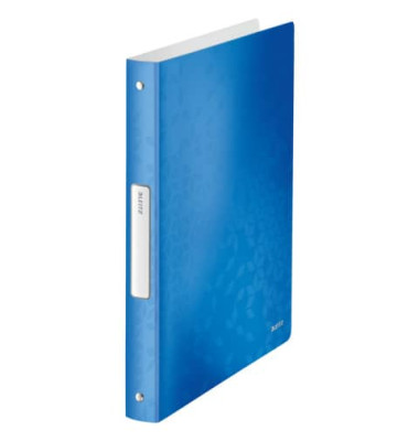 Ringbuch WOW 4258-00-36, A4 4 Ringe 25mm Ring-Ø PP blau metallic