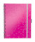 Collegeblock 4644-00-23 WOW, Muster, liniert / liniert Rand beidseitig , A4, 80g, rosa, 80 Blatt