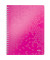 Collegeblock 4637-00-23 WOW, Muster, liniert / liniert Rand beidseitig , A4, 80g, rosa, 80 Blatt