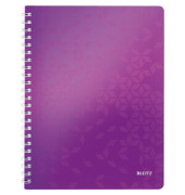Collegeblock 4637-00-62 WOW, Muster, liniert / liniert Rand beidseitig , A4, 80g, violett, 80 Blatt