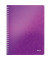 Collegeblock 4637-00-62 WOW, Muster, liniert / liniert Rand beidseitig , A4, 80g, violett, 80 Blatt