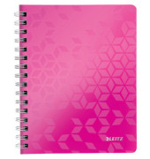 Collegeblock 4639-00-23 WOW, Muster, liniert / liniert Rand beidseitig , A5, 80g, rosa, 80 Blatt