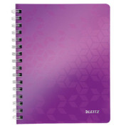 Collegeblock 4639-00-62 WOW, Muster, liniert / liniert Rand beidseitig , A5, 80g, violett, 80 Blatt