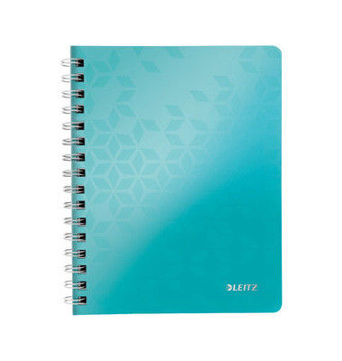 Collegeblock 4639-00-51 WOW, Muster, liniert / liniert Rand beidseitig , A5, 80g, eisblau, 80 Blatt