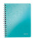 Collegeblock 4639-00-51 WOW, Muster, liniert / liniert Rand beidseitig , A5, 80g, eisblau, 80 Blatt