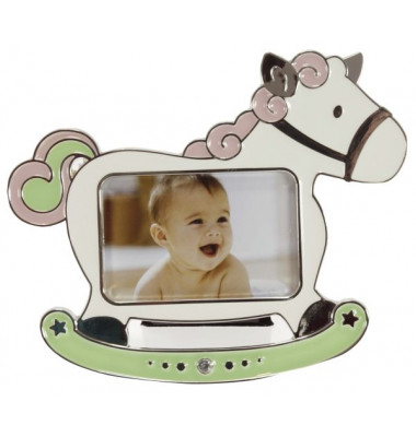 HORSE 960180  f.7x4.5cm Fotorahmen Baby Pferd rosa
