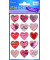 57521 Foliensticker Schmucketikett Herzen rot/pink