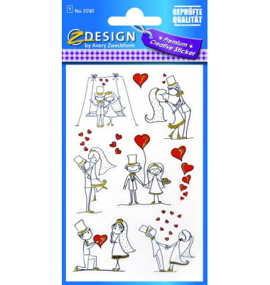 55181 Sticker Brautpaar