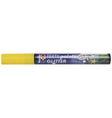 Stoffmalstift Glitter 01190 003 519, gelb, 3 mm