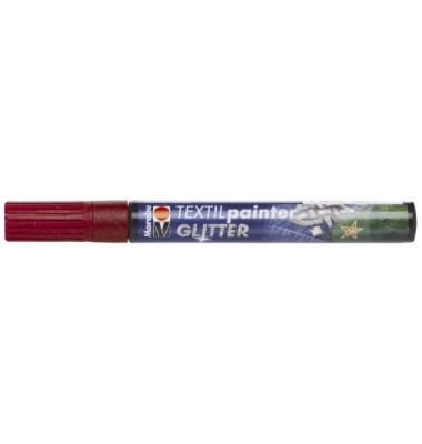 Stoffmalstift Glitter 01190 003 532, rot, 3 mm