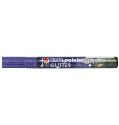 Stoffmalstift Glitter 01190 003 555, blau, 3 mm