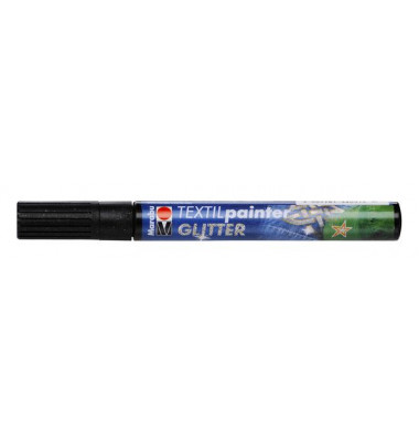 Stoffmalstift Glitter 01190 003 573, schwarz, 3 mm