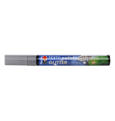 Stoffmalstift Glitter 01190 003 582, silber, 3 mm