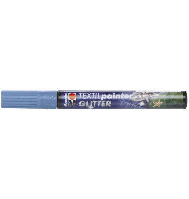 Stoffmalstift Glitter 01190 003 592, blau, 3 mm